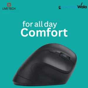 Live Tech Glide Wireless Vertical USB Mouse 6D with 3 DPI Modes