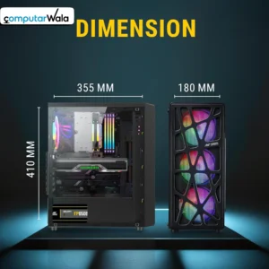 Ant Esports Elite 1100 Mid-Tower Computer Case/Gaming Cabinet - Black